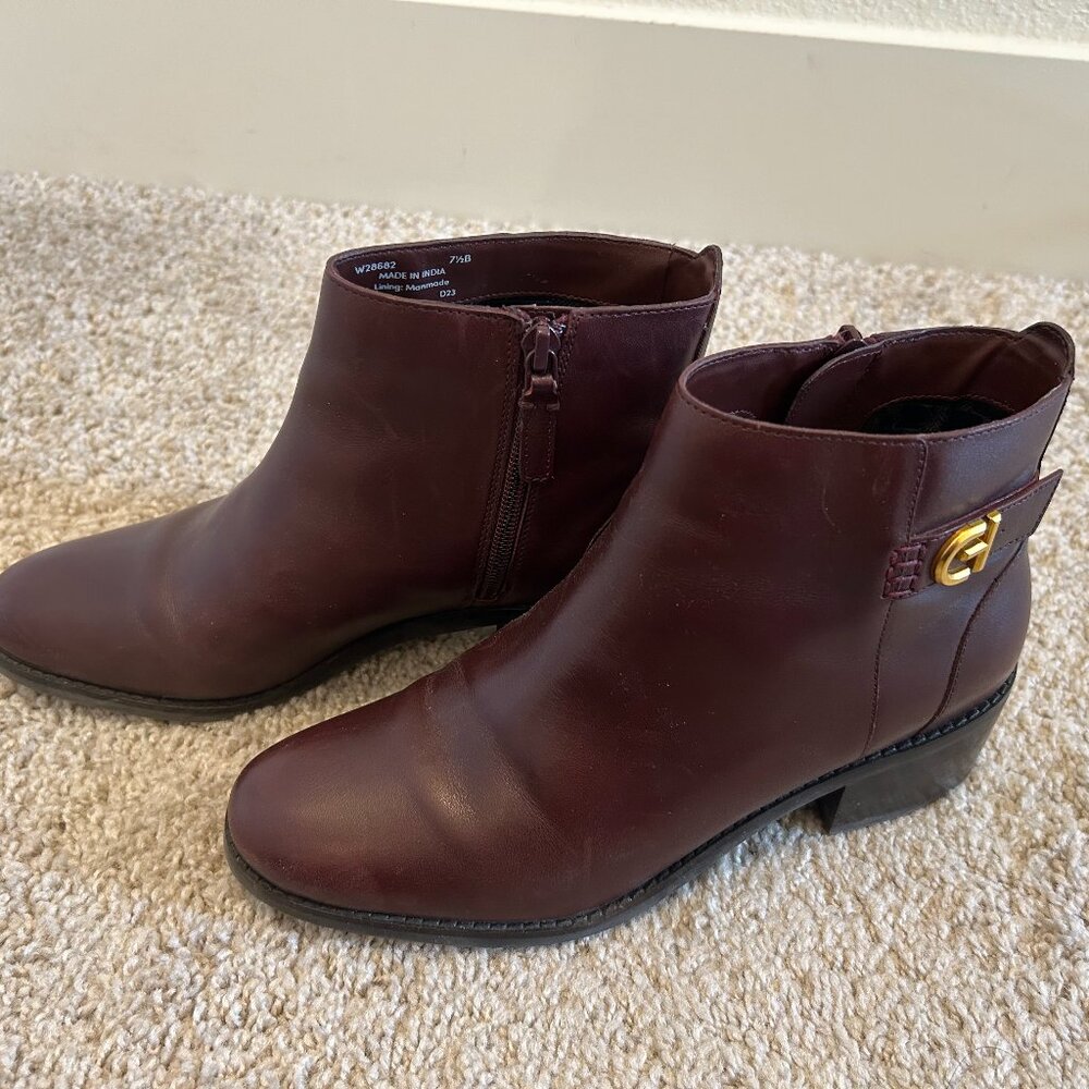 Cole Haan 7 1/2 Bloodstone Leather - Holis Buckle Bootie